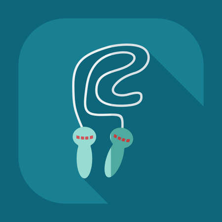 Flat modern design with shadow icon skipping ropeのイラスト素材