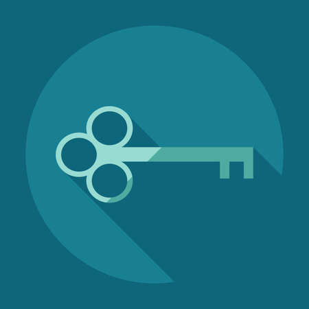Flat modern design with shadow icons keyのイラスト素材