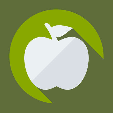 Flat modern design with shadow appleのイラスト素材