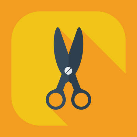 Flat modern design with shadow icons scissorsのイラスト素材
