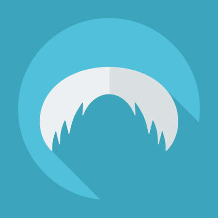 Flat modern design with shadow icon mustacheのイラスト素材