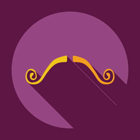 Flat modern design with shadow icon mustacheのイラスト素材