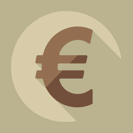 Flat modern design with shadow icons currency unitのイラスト素材