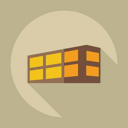 Flat modern design with shadow icons buildingのイラスト素材