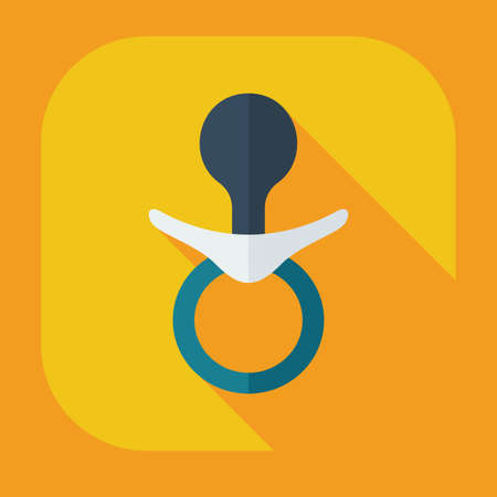 Flat modern design with shadow icons soother