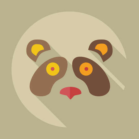 Flat modern design with shadow icons pandasのイラスト素材