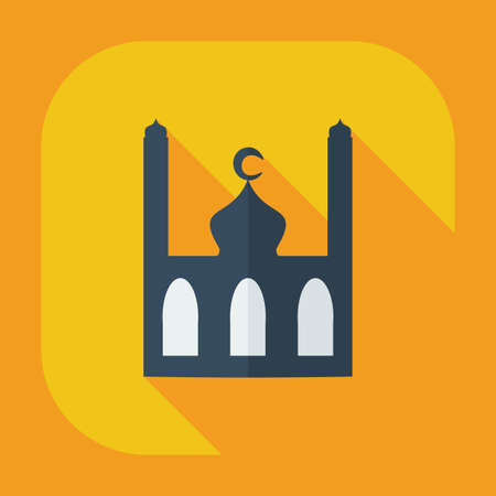 Flat modern design with shadow icons mosqueのイラスト素材
