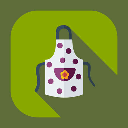 Flat modern design with shadow icons apronのイラスト素材