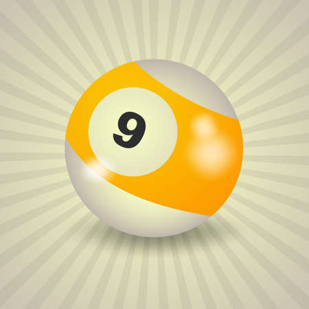 set of billiard balls, billiards, American ball number 9