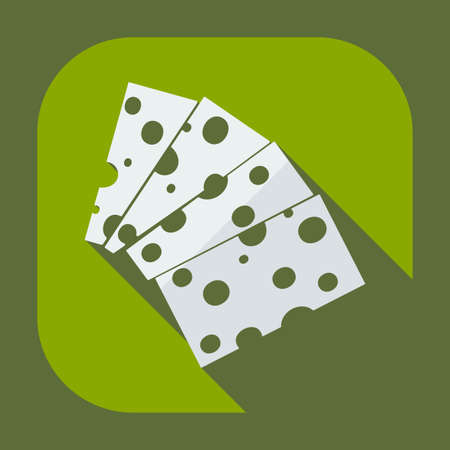 Flat modern design with shadow icons cheeseのイラスト素材