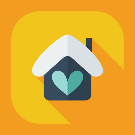Flat modern design with shadow icons homeのイラスト素材
