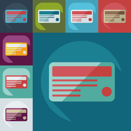 Flat concept, set modern design with shadow marketing salesのイラスト素材