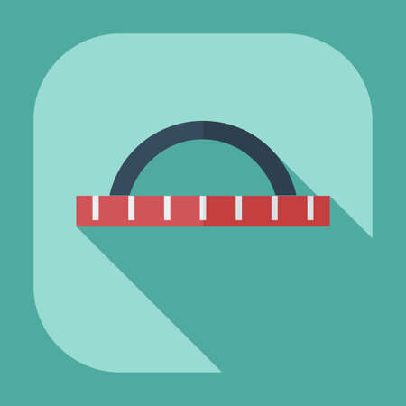 Flat modern design with shadow icons rulerのイラスト素材