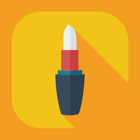 Flat modern design with shadow icons lipstickのイラスト素材