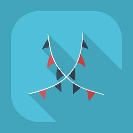 Flat modern design with shadow icons garlandのイラスト素材