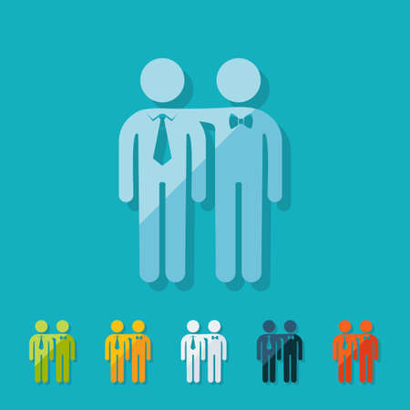 figure stick icon vector  peaopleのイラスト素材
