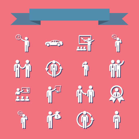 figure stick icon vector  peaopleのイラスト素材