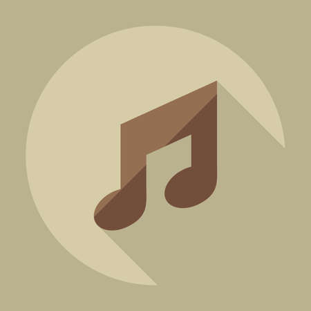 Flat modern design with shadow icons musicのイラスト素材