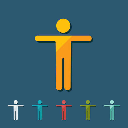 stick figure of human silhouette.のイラスト素材