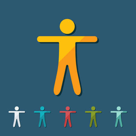 stick figure of human silhouette.のイラスト素材