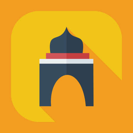 Flat modern design with shadow icons mosqueのイラスト素材