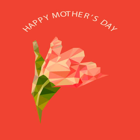 mother's day greeting card vector holiday image.のイラスト素材