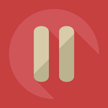 Flat modern design with shadow icon playerのイラスト素材