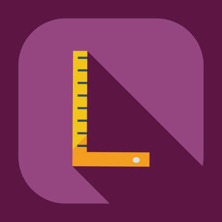 Flat modern design with shadow icons rulerのイラスト素材