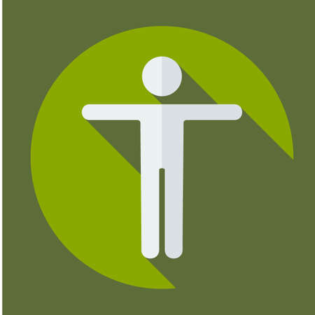 stick figure man silhouette icon.のイラスト素材