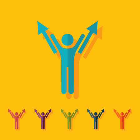 stick figure man silhouette icon.のイラスト素材