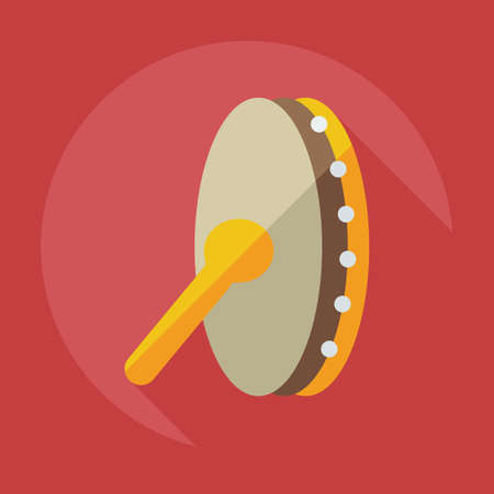 Flat modern design with shadow icons tambourineのイラスト素材