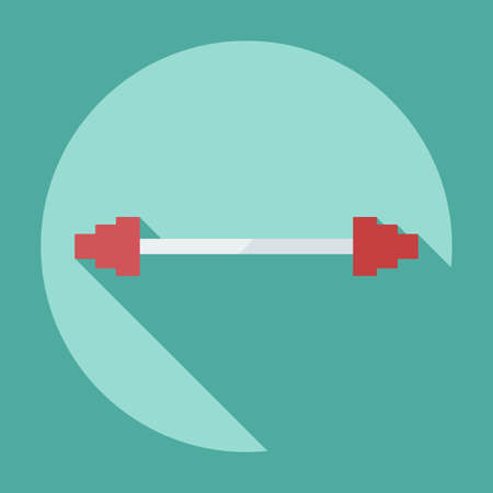 Flat modern design with shadow icon barbellのイラスト素材