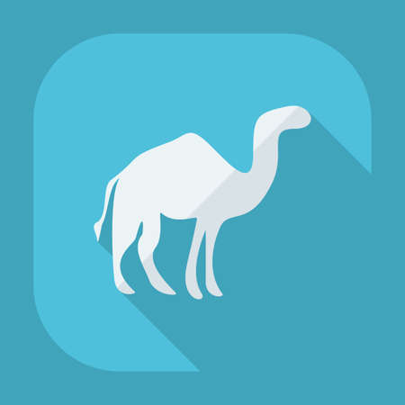 Flat modern design with shadow camelのイラスト素材