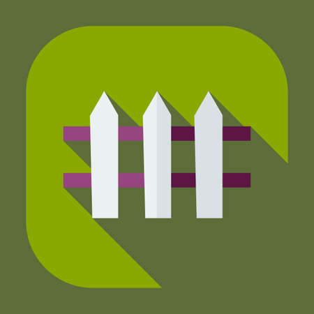 Flat modern design with shadow icons fenceのイラスト素材