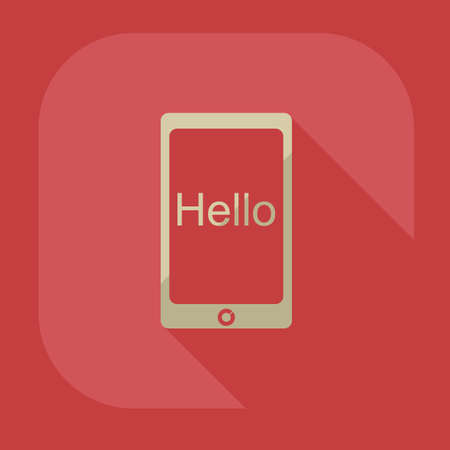 flat icon gadget phone business themeのイラスト素材