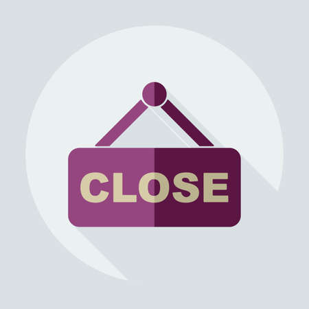 Flat modern design with shadow closed signのイラスト素材