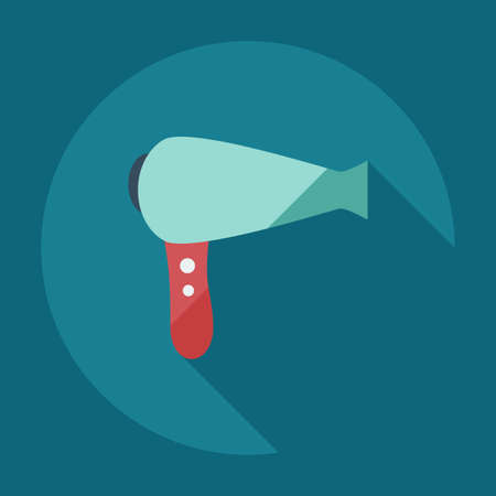 Flat modern design with shadow icons hairdryerのイラスト素材