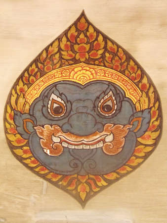 Giant Head Hindu God Muralのeditorial素材