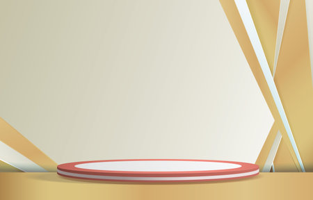 elegant podium with blank space for product sale with brown background designのイラスト素材