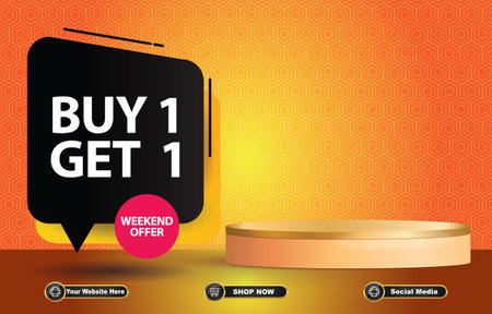 discount sale banner with orange backgroundのイラスト素材