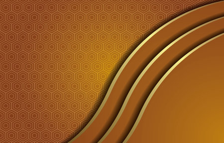 pattern background with gold colour designのイラスト素材