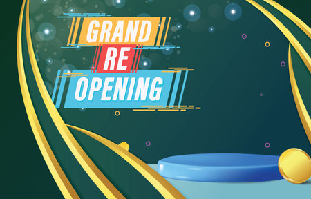 grand opening sale for social media post banner backgroundのイラスト素材