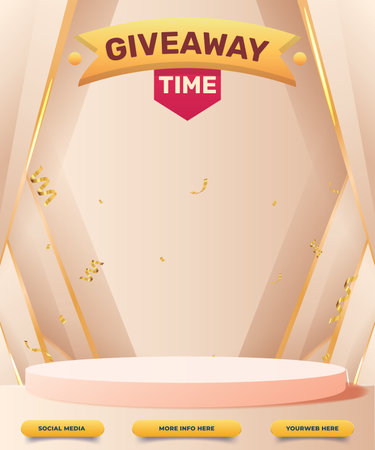 giveaway background with brown colour design vectorのイラスト素材