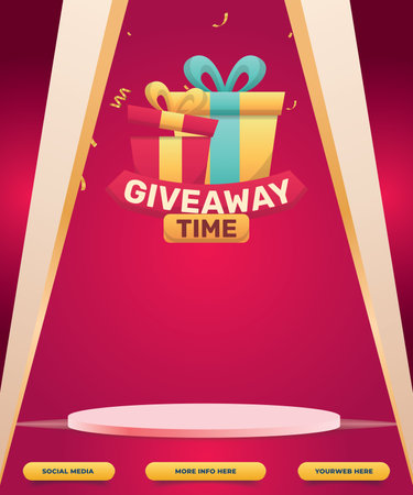 giveaway background with purple colour designのイラスト素材