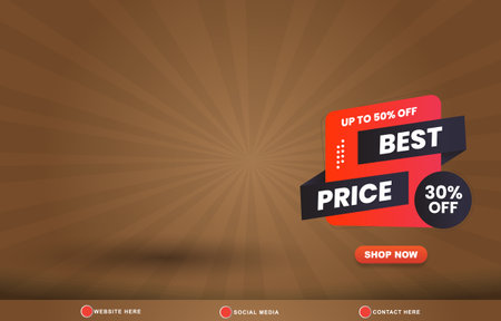 best sale discount template banner with copy space for product sale with abstract gradient brown background design 01のイラスト素材