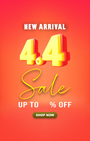 new arrival sale template banner with blank space for product sale with abstract gradient orange background designのイラスト素材