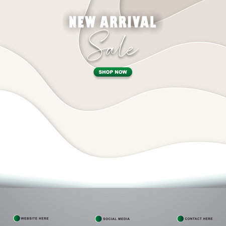 new arrival sale discount template banner with blank space for product sale with abstract gradient grey and white background designのイラスト素材