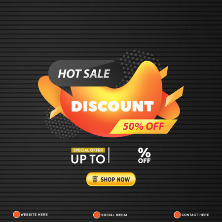 sale discount template banner with copy space for product sale with abstract gradient black background design 045のイラスト素材