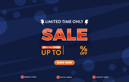 limited sale discount template banner with copy space for product sale with abstract gradient blue background design 11のイラスト素材