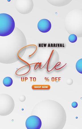 new arrival sale template banner with blank space for product sale with abstract gradient white and blue background design 1のイラスト素材